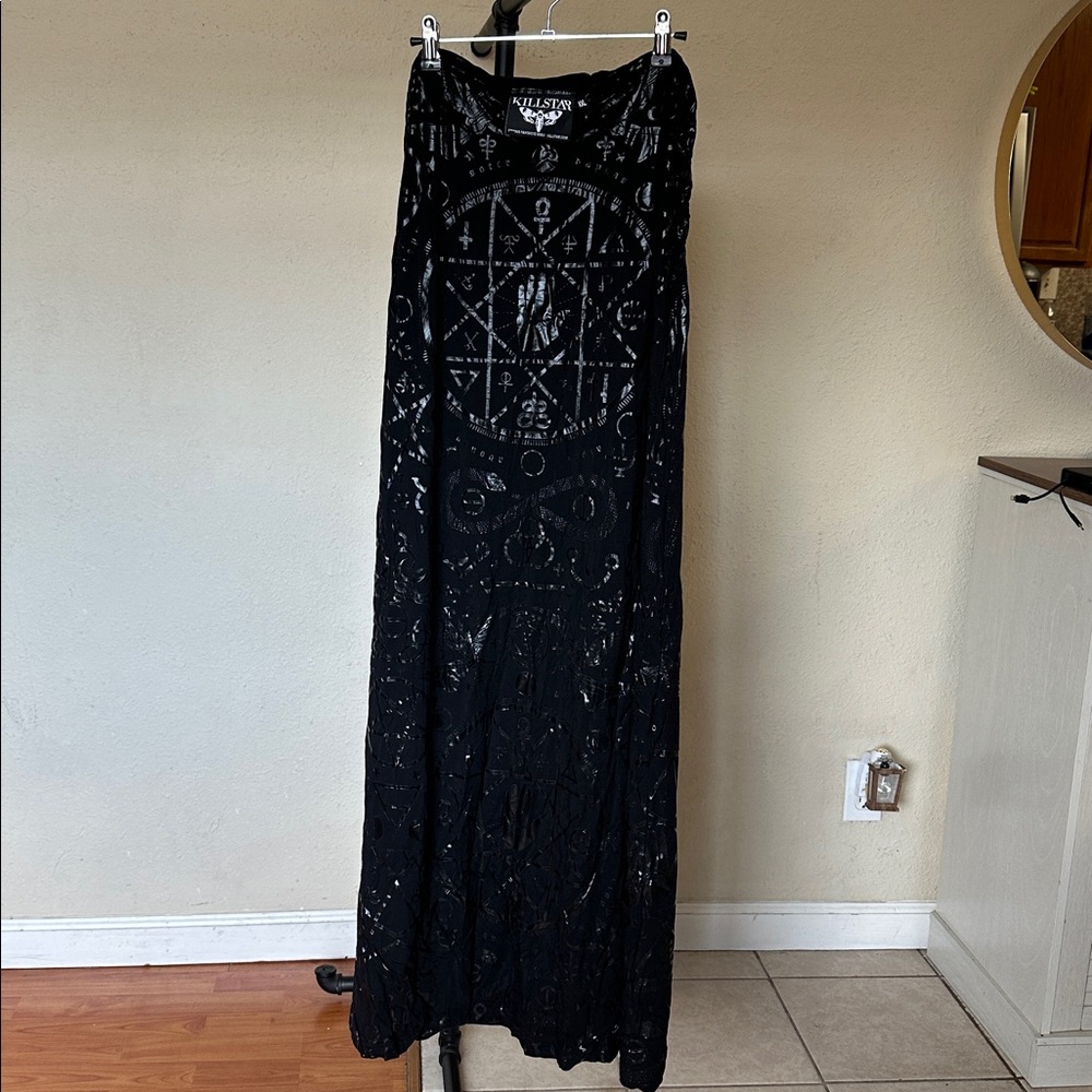 Killstar Occult Witch Pentagram Wiccan Gothic Maxi Long Skirt Size‎ XXL 2X - Picture 4 of 7